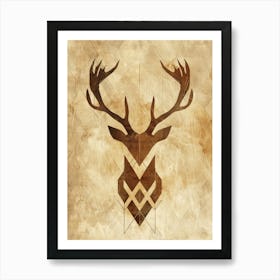 Deer Head 9 Art Print