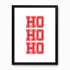 Ho Ho Ho Christmas Varsity Art Print