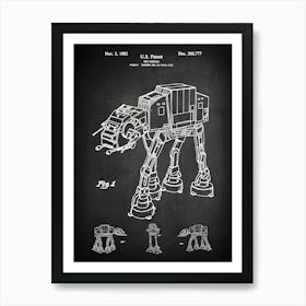 Movie Art Patent Print Lucas Film Movie Art Action Figure Patent At At Walker All Terrain Armored Transport Star Art Wars Ef7771 Art Print