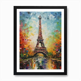 Eiffel Tower Paris France Monet Style 26 Art Print