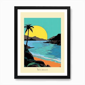 Poster Of Minimal Design Style Of Seychelles 3 Art Print