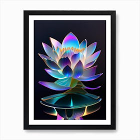 American Lotus Holographic 1 Art Print