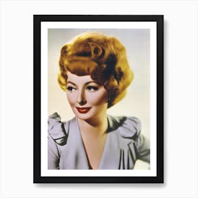 Greer Garson Retro Collage Movies Art Print