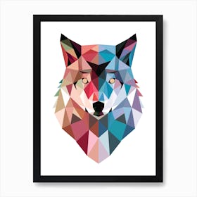 Geo Wolf Art Print