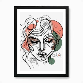 Abstract Portrait Of A Woman 2 Art Print