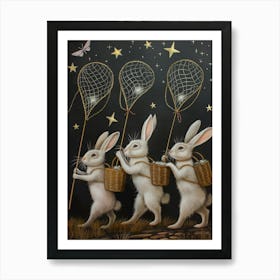 Dreamcatching Hares Art Print