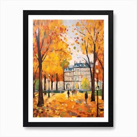 Autumn City Park Painting Luxembourg Gardens Paris Art Print