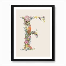 F Oat Alphabet Letter Art Print