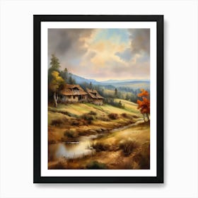 Country Landscape Painting Art Print