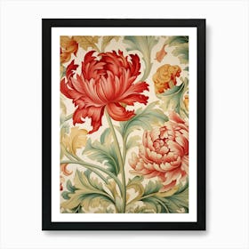 Floral Wallpaper 267 Art Print