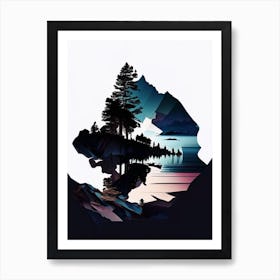 Acadia National Park United States Of America Cut Out PaperII Art Print