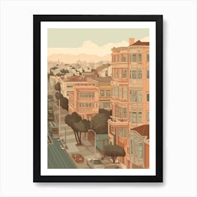 San Francisco California United States Travel Illustration 7 Art Print