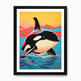 Pop Art Orca Whale 3 Art Print