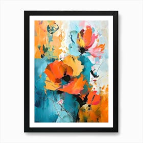 Abstract Floral Experiment With Abstract Shapes And Colors To Create A Modern Floral Composition (1) (1) Art Print