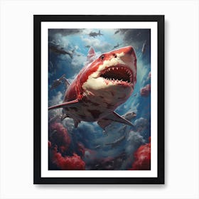 Sharks Art Print