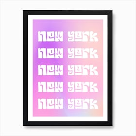 New York Poster Pastel Art Print