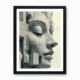 Abstract Portrait Of A Woman 7 Art Print