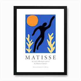 A Blue Dancer, Cut Out, The Matisse Inspired Art Collection Poster Art Print