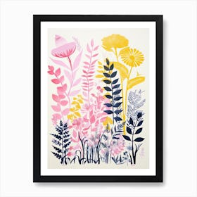 Colourful Botanical Risograph Style 24 Affiche