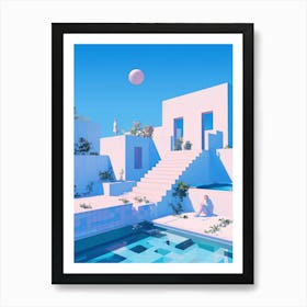 House With A Pool Art Print