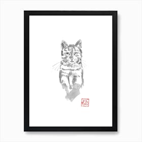 Cat In Tree Watch Art Print