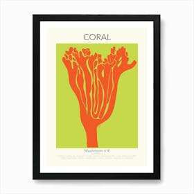 Coral Mushroom Poster Art Print