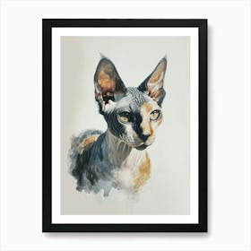 Sphynx Cat Painting 3 Art Print