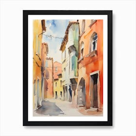 Ferrara, Italy Watercolour Streets 3 Art Print