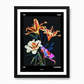 No Rain No Flowers Poster Bouquet 1 Art Print