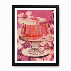 Pastel Pink Jelly Retro Collage 3 Art Print