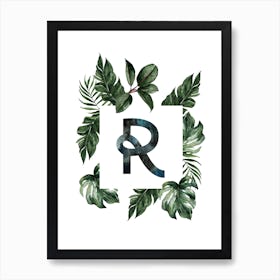 Botanical Alphabet R Art Print