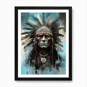 Tribal Treasures: Native American Elegance in Art Art Print