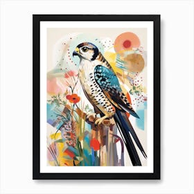 Bird Painting Collage Falcon 4 Art Print