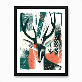 Deer Print 2 Art Print