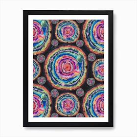 Colorful Swirl Waves Art Print