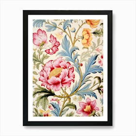 Floral Wallpaper 313 Art Print