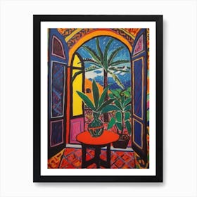 Window View Of Havana In The Style Of Fauvist 4 Art Print