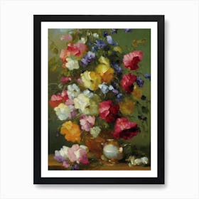 Sweet Pea Painting 1 Flower Art Print