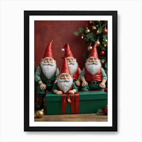 Gnomes In A Box Art Print