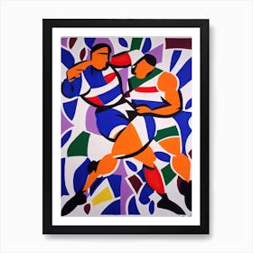 Rugby In The Style Of Matisse 1 Art Print