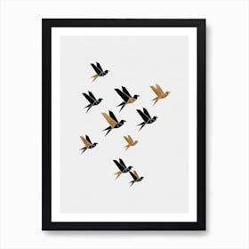 Origami Birds Collage Ii Art Print