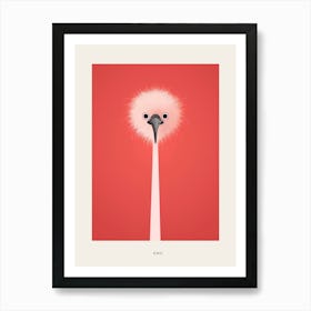 Minimalist Emu 1 Bird Poster Art Print