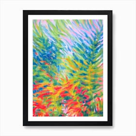 Boston Fern Impressionist Painting Art Print