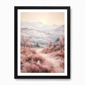 Dreamy Winter Painting Sierra Nevada National Park United States Art Print