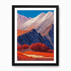 Hemis National Park India Pointillism Art Print