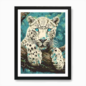 Snow Leopard 1 Art Print