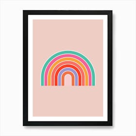 Retro Rainbow Art Print