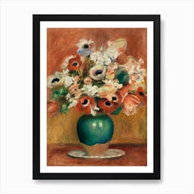 Flowers, Pierre Auguste Renoir Art Print