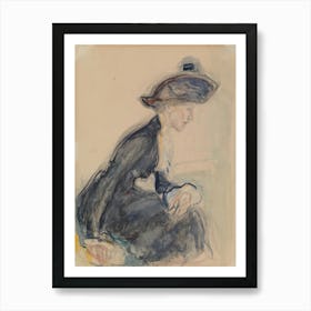 Mrs Anni Lagerborg, 1912 By Magnus Enckell Art Print