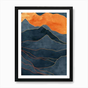 Sunset In The Mountains 46 Art Print